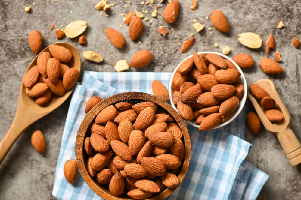 Similar – Image, Stock Photo Almond oil in bottle and nuts