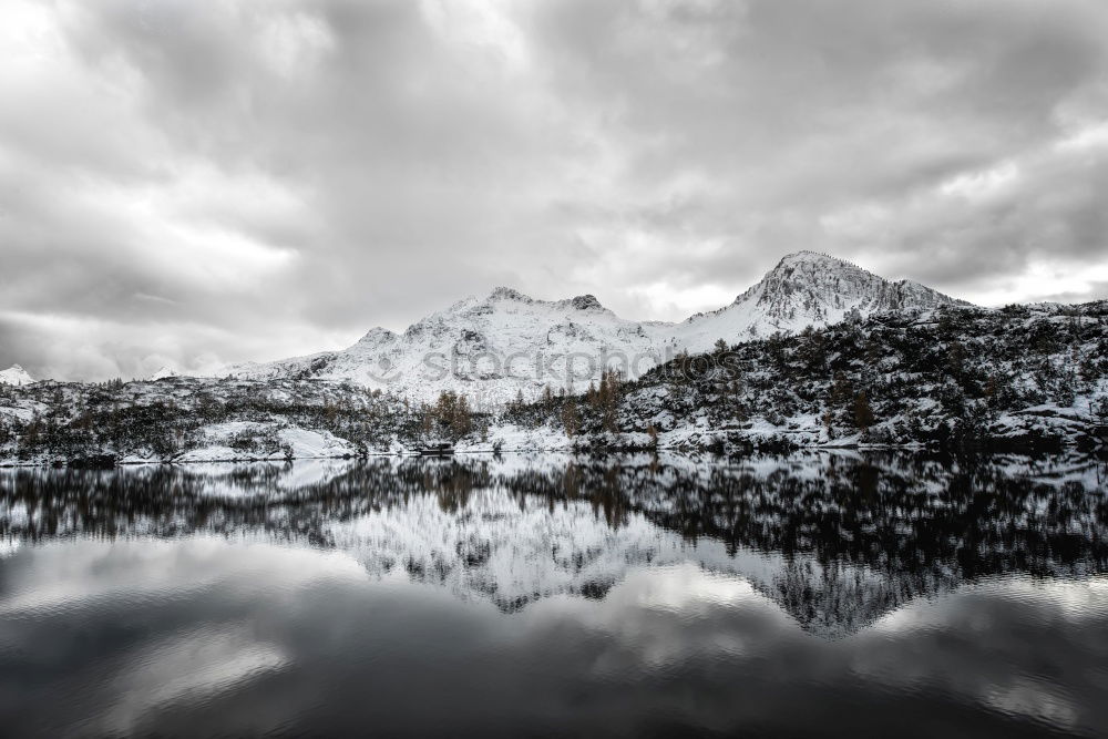 Similar – Image, Stock Photo reflection Winter Mountain