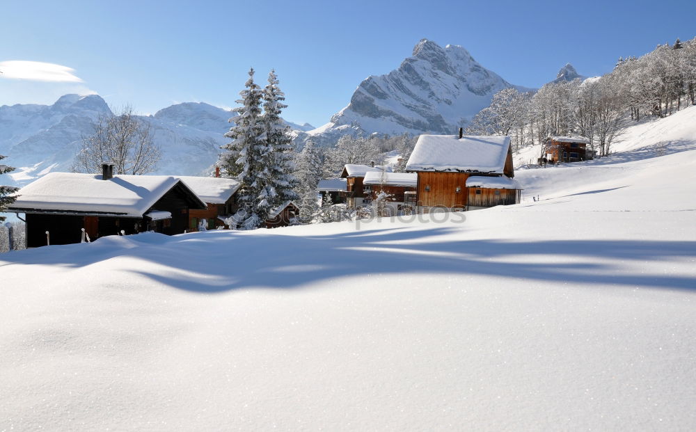 Similar – Image, Stock Photo Mountain idyll IV Winter