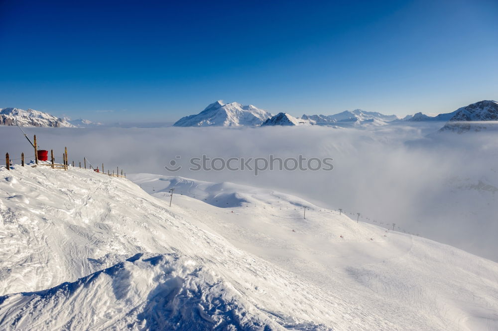 Similar – white winter land, wooden sledge