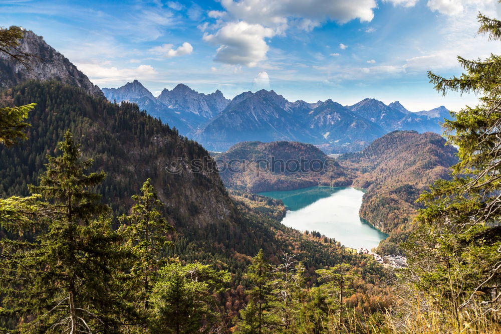 Similar – Image, Stock Photo View of Herzogstand above the Walchensee lake