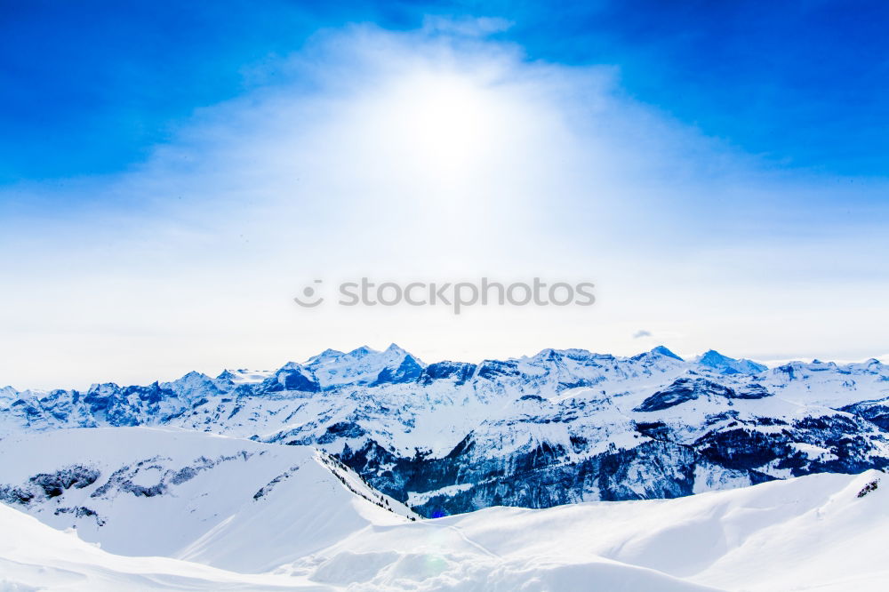 Similar – Image, Stock Photo Bright sun in winter mountains