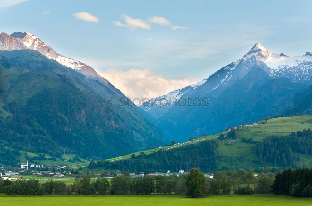 Similar – Sunny autumn day on the lake in mountains of south Austria