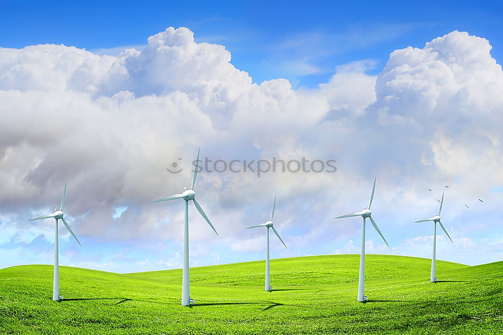 Similar – Image, Stock Photo Wind Power Deluxe II