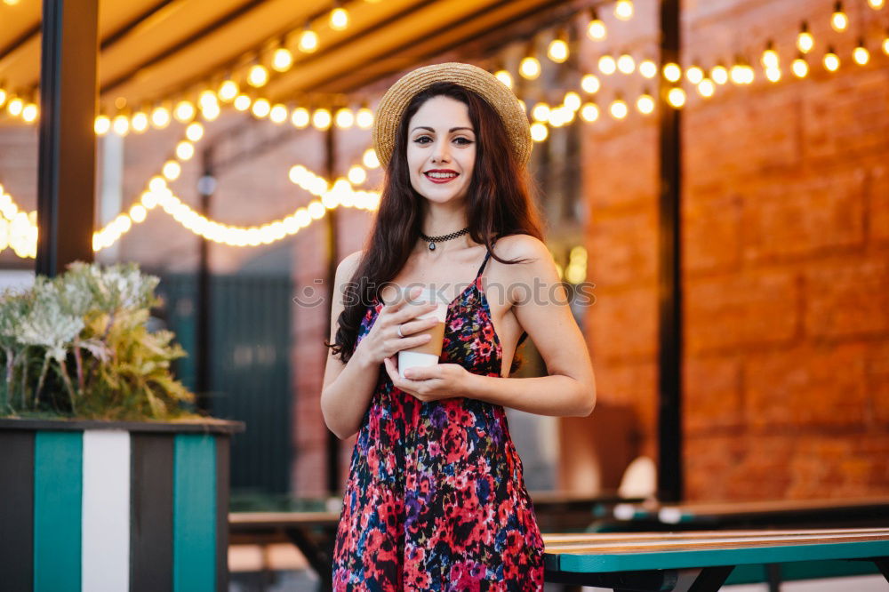 Similar – Image, Stock Photo Woman with smartphone in cafe