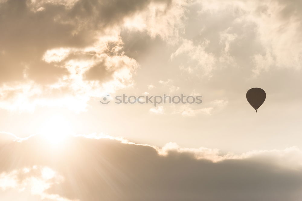 Image, Stock Photo Balloon flight in the morning 3