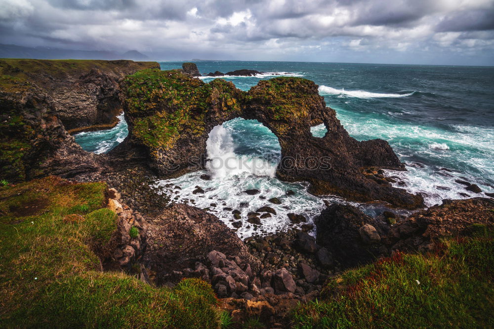 Similar – Image, Stock Photo Stormy coast of Madeira