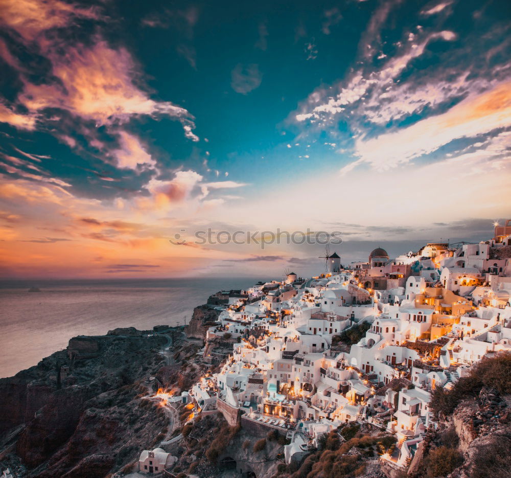 Similar – Image, Stock Photo Santorini Lifestyle Luxury