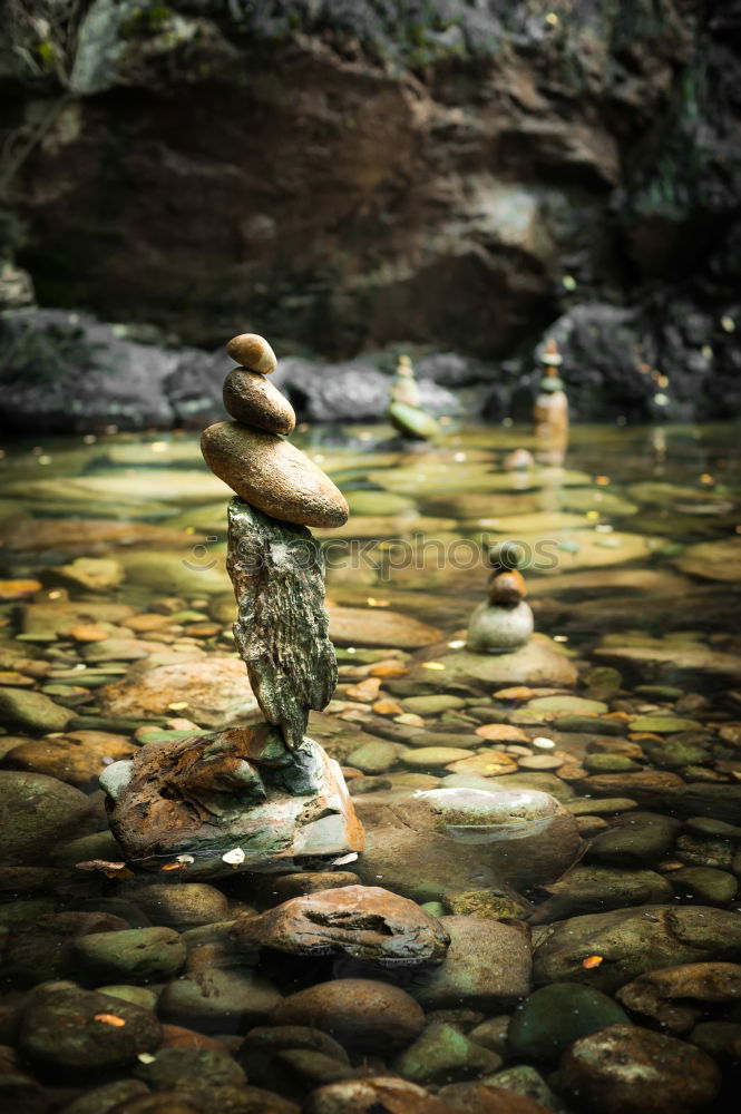 Similar – Boy sitting on a rock on mountain trail