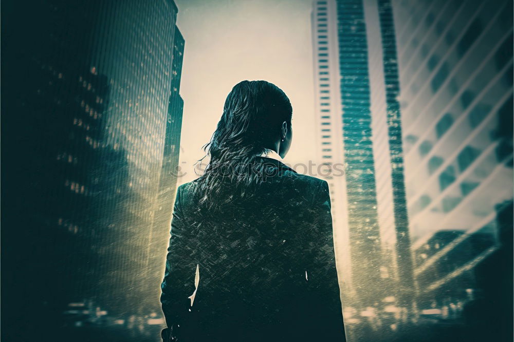 Similar – Image, Stock Photo Attractive woman at case