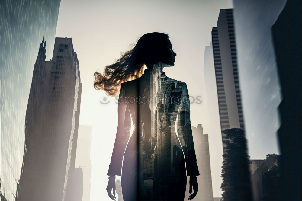 Similar – Image, Stock Photo Attractive woman at case