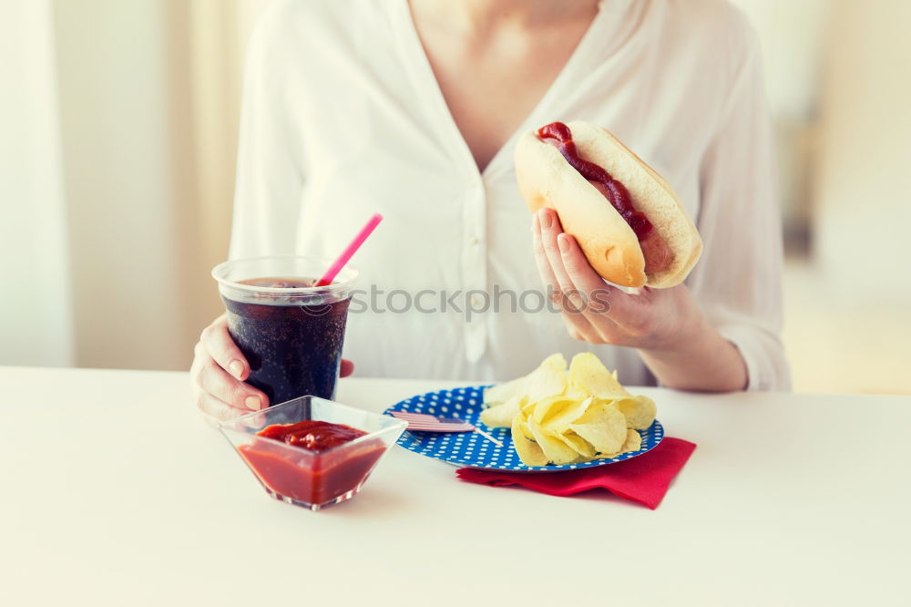 Similar – Image, Stock Photo Crop friends having meal while traveling