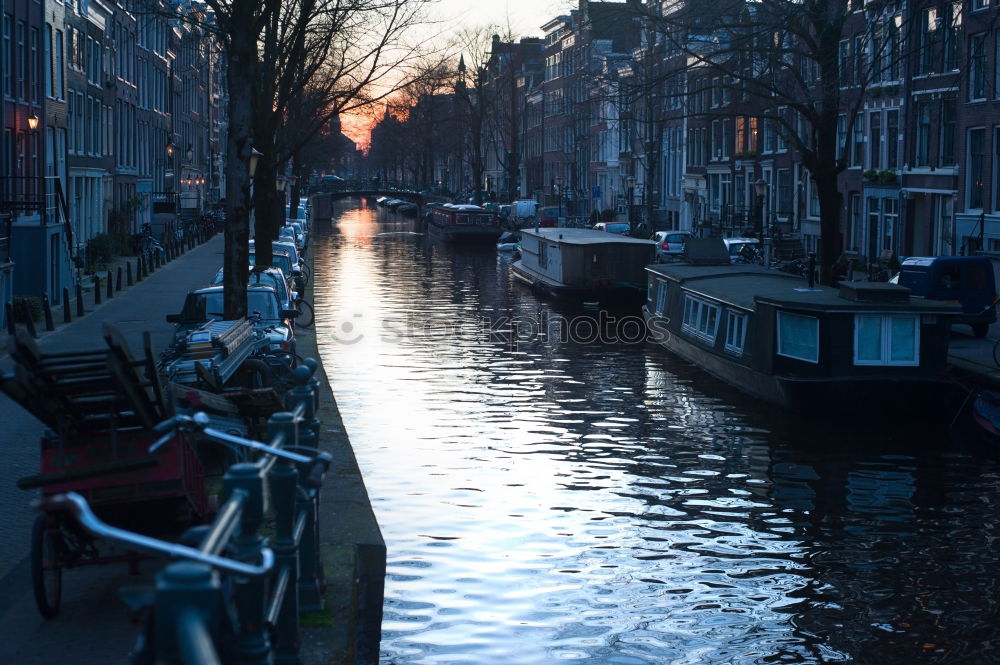 Similar – Image, Stock Photo Woman looking at sunset at one of the canals in Amsterdam