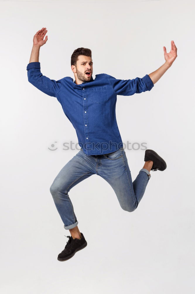 Similar – Young man having fun at the beach