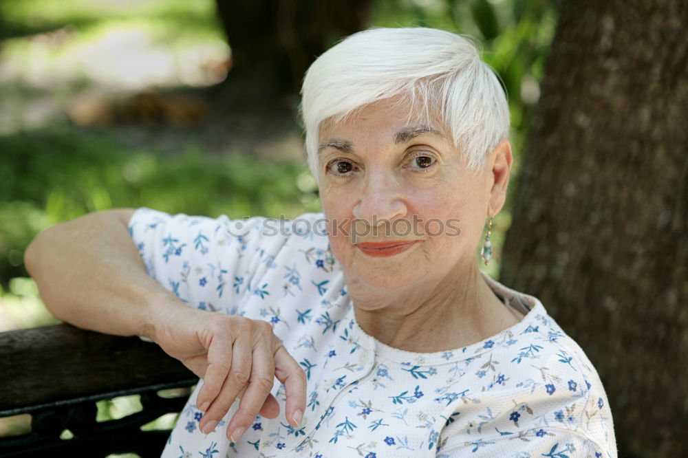 Image, Stock Photo Aged woman looking away