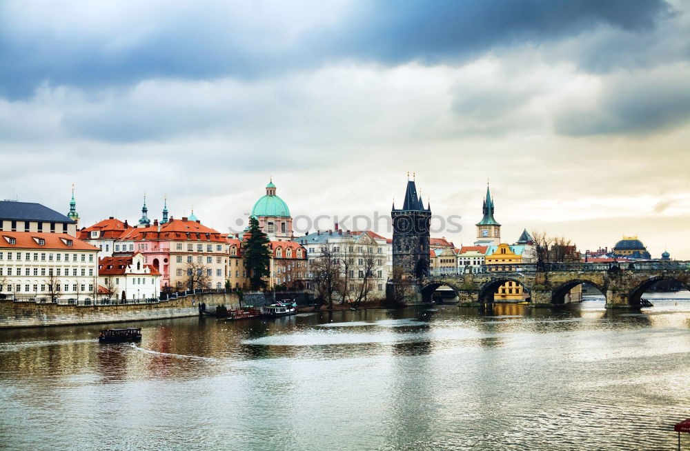 Similar – Prague panorama with its river and buildings