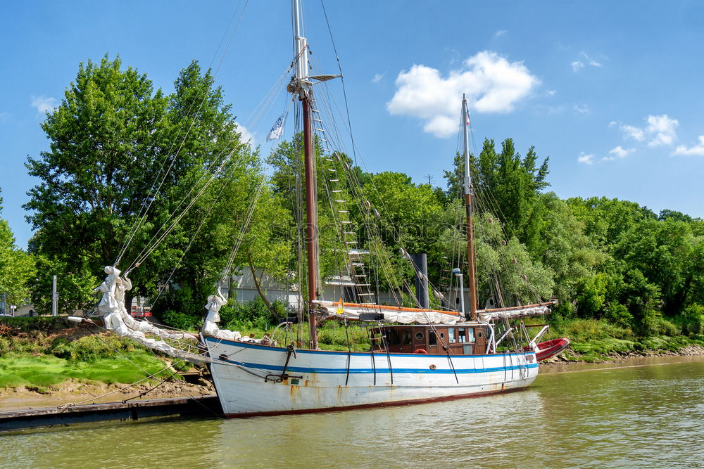 Similar – Baltic cutter in the marina, boat harbour Karlshagen Usedom_001