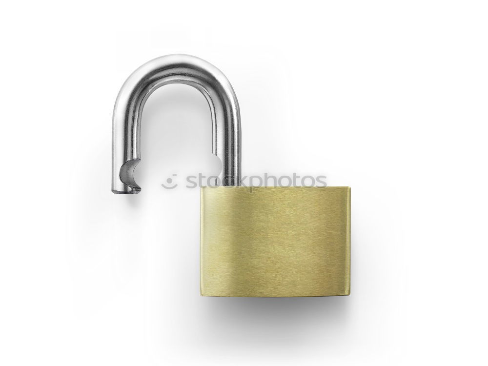 Image, Stock Photo Unlock cell phone. Padlock with key on display.