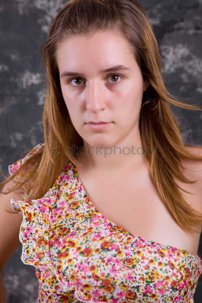 Similar – Image, Stock Photo Woman with sad look