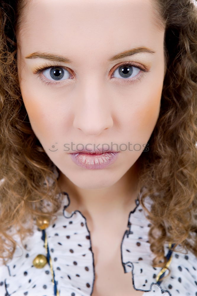 Similar – Image, Stock Photo Portrait of a young, pensive woman