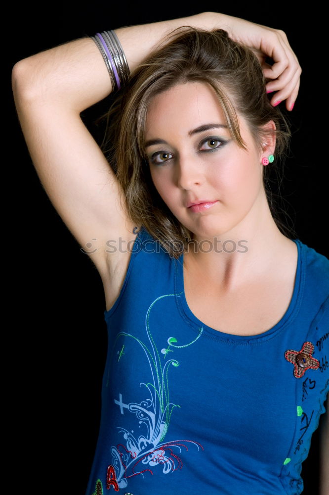 Similar – Image, Stock Photo Jule Young woman with dreads in front of graffiti