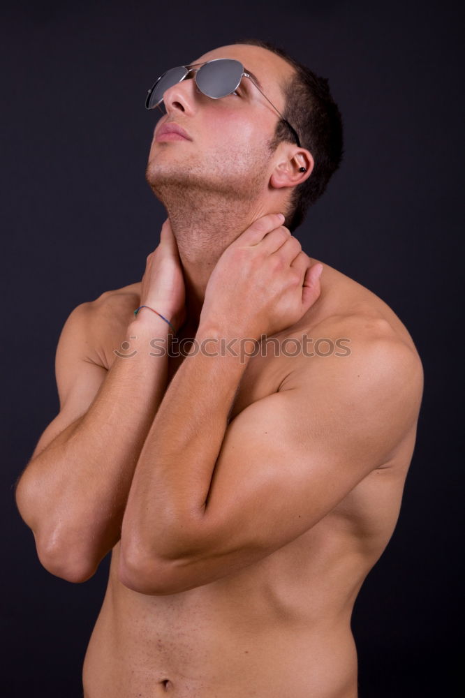 Similar – Image, Stock Photo slim guy with bare torso