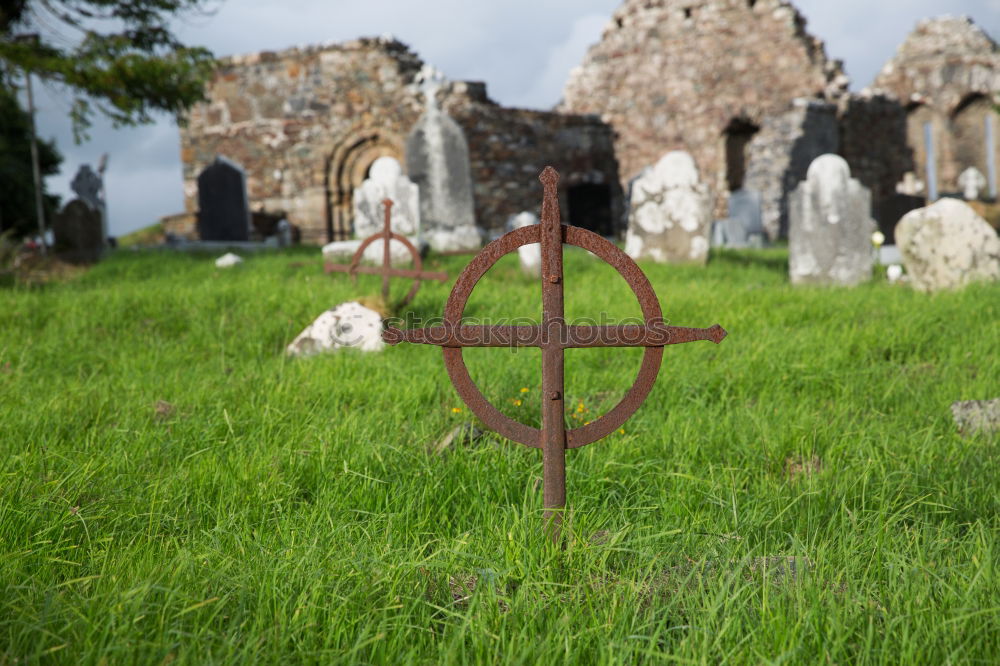 Similar – Image, Stock Photo Celtic tombstones in Cornwall