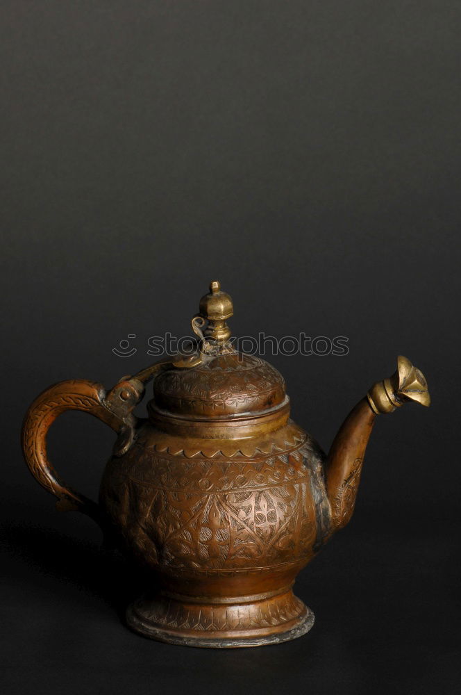 Similar – Tea set on dark background