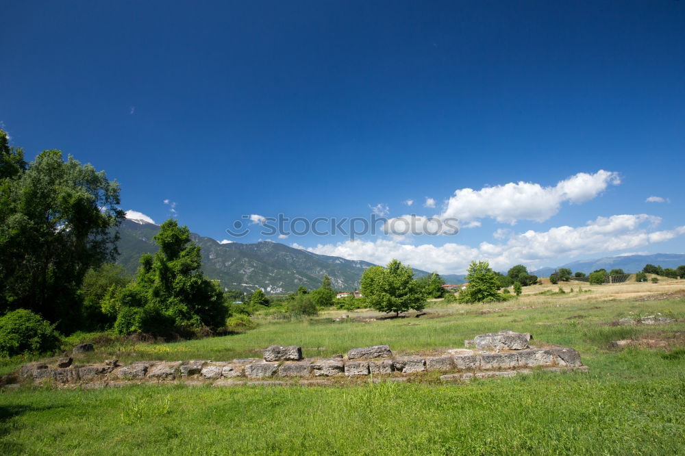 Similar – Image, Stock Photo Orphaned theme park landscape in Albania Gjirokastra