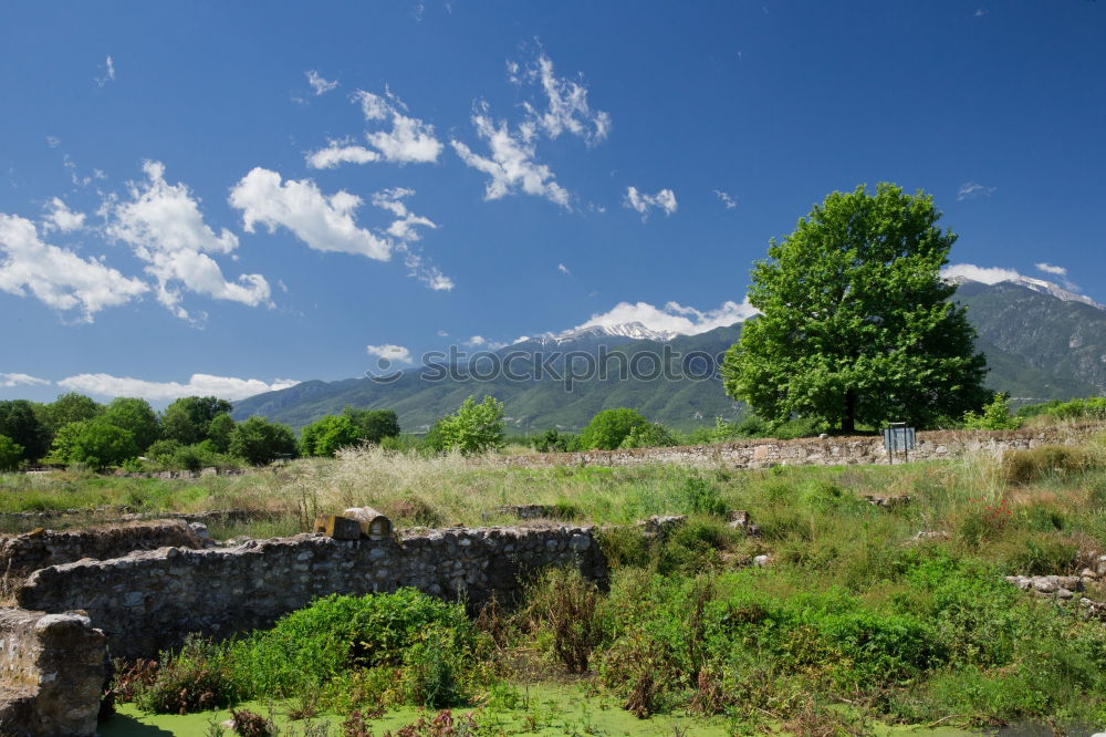 Image, Stock Photo Orphaned theme park landscape in Albania Gjirokastra