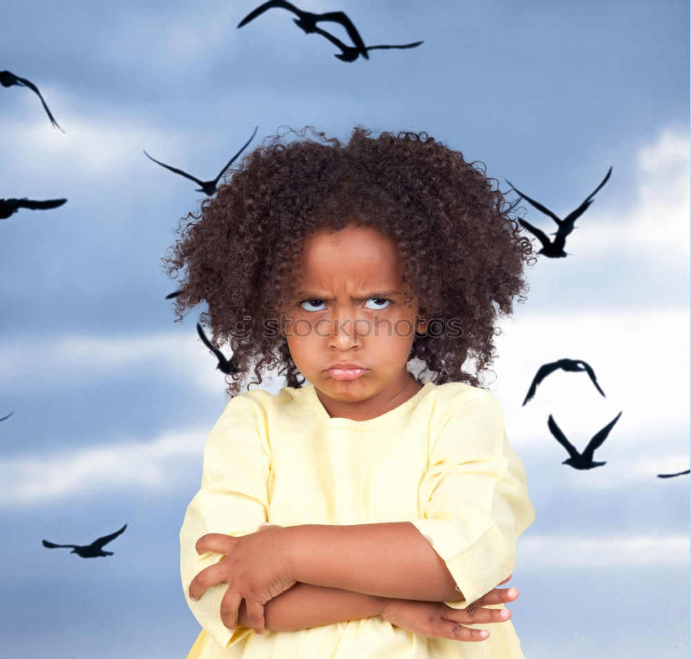 Similar – Image, Stock Photo huh? Child Curl Ask Fear