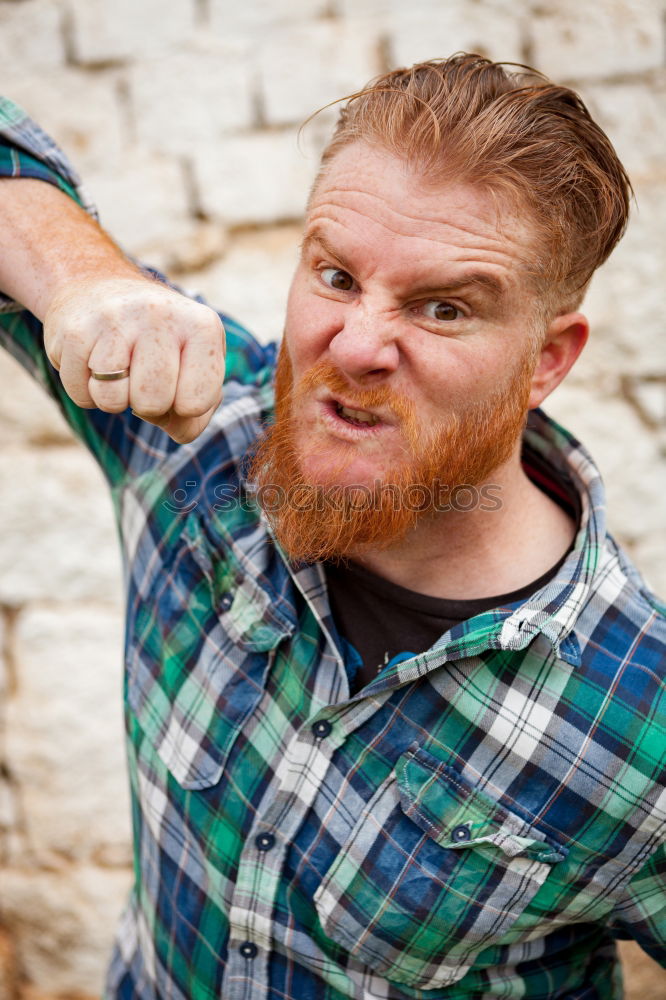 Similar – Image, Stock Photo Red haired man