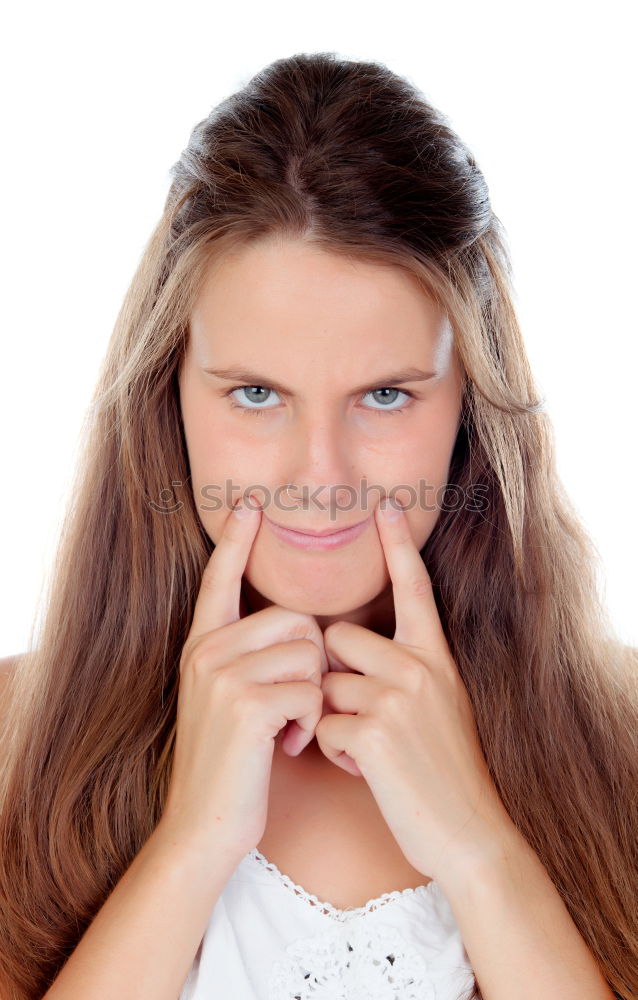 Similar – Image, Stock Photo Portrait of a young, pensive woman