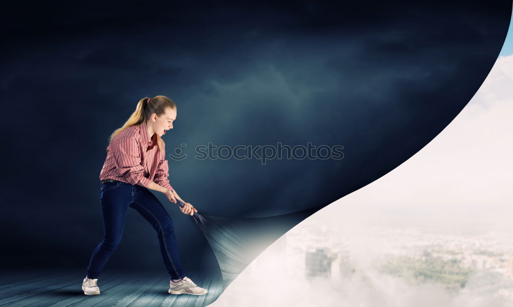 Similar – Image, Stock Photo Stylish young woman in cafe