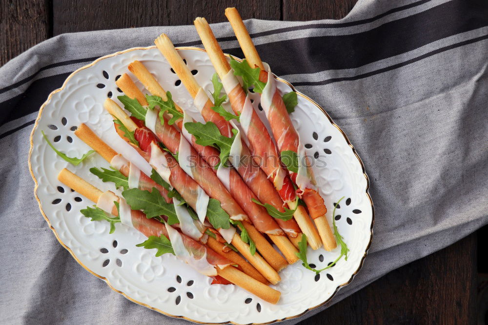 Similar – Image, Stock Photo Green asparagus with ham on plate