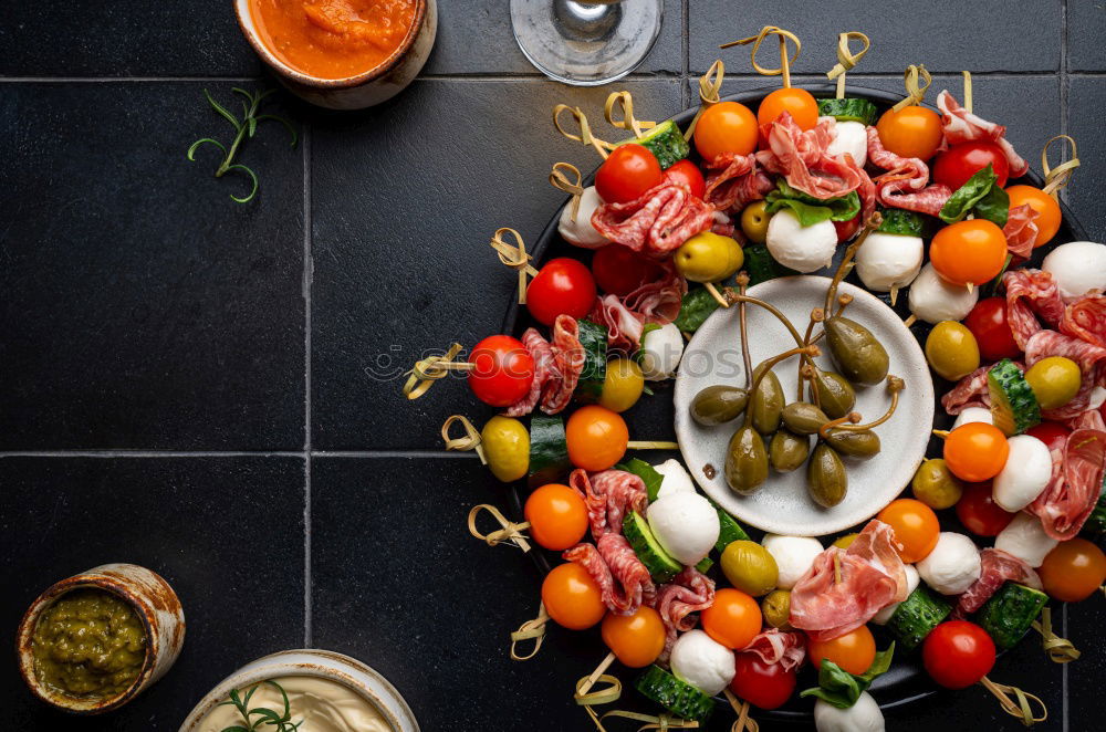 Similar – Delicious antipasti ingredients for sandwiches