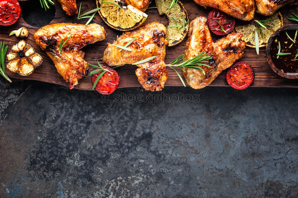 Similar – Image, Stock Photo Various marinated meats for grilling or roasting