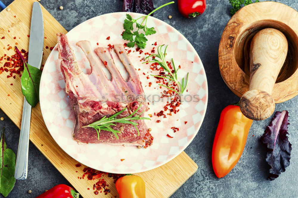 Similar – Image, Stock Photo Raw beef meat raw food