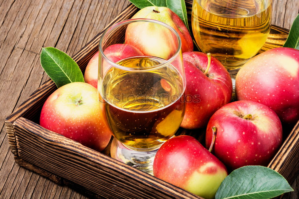 Similar – Image, Stock Photo Homemade cider from ripe apples