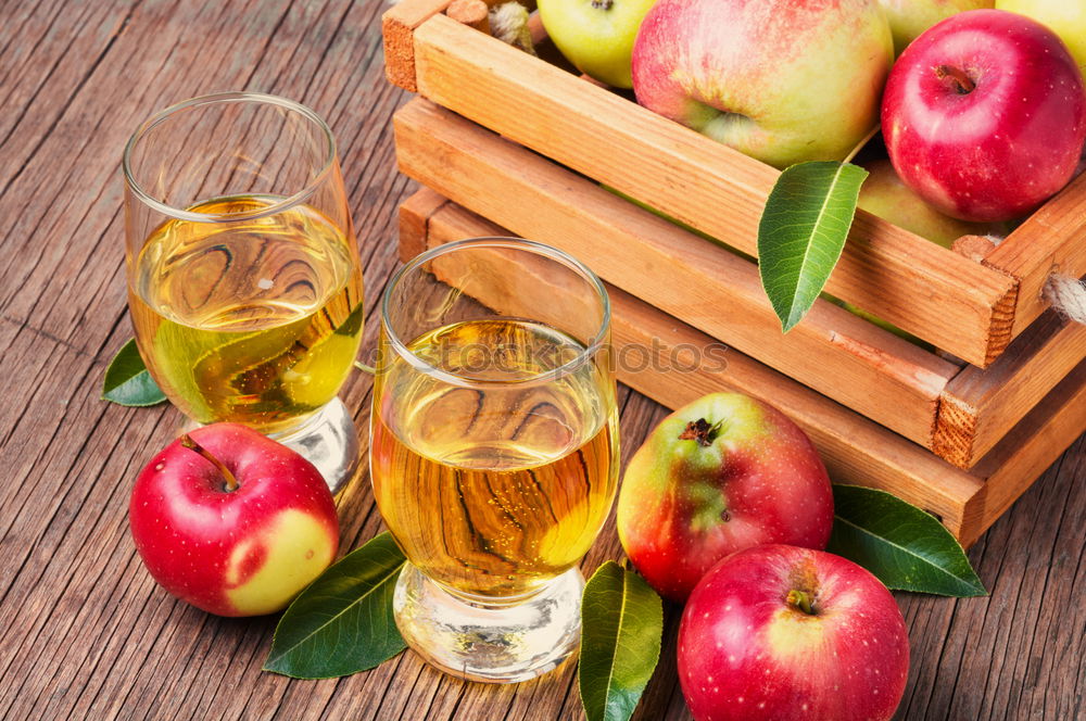 Image, Stock Photo Homemade cider from ripe apples