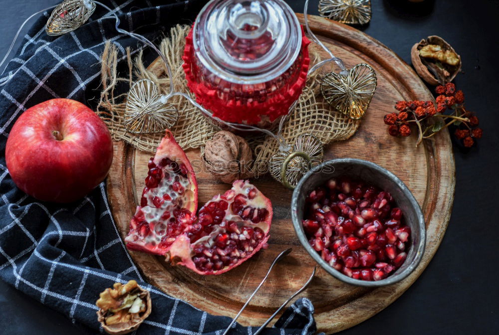 Similar – Image, Stock Photo Camembert platter with red currant berries and sauce