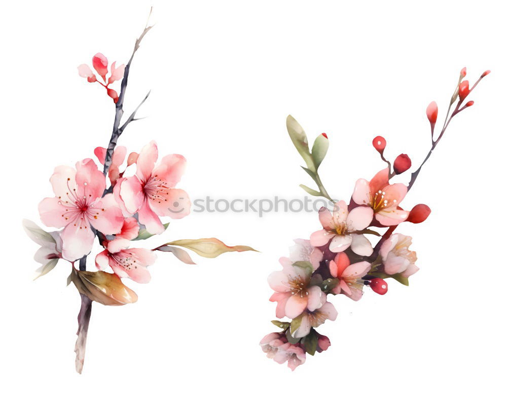 Similar – Image, Stock Photo Pink spring flowers frame on white