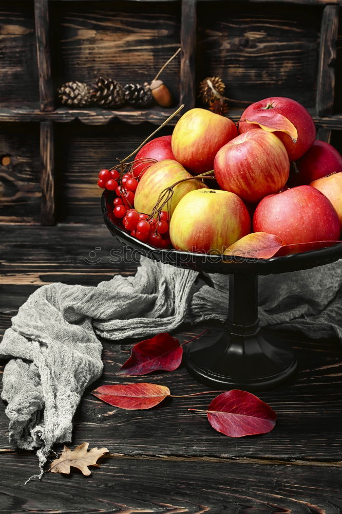 Similar – Image, Stock Photo Sliced apples on a plate