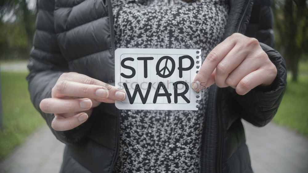Similar – Image, Stock Photo no was. Peace War