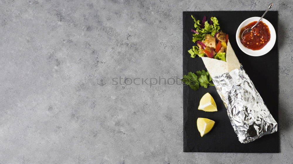 Similar – Image, Stock Photo Various vegetarian tortilla wraps