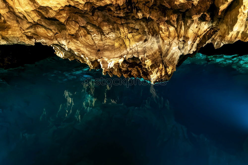 Similar – Canyon or lake ? Lava Cave