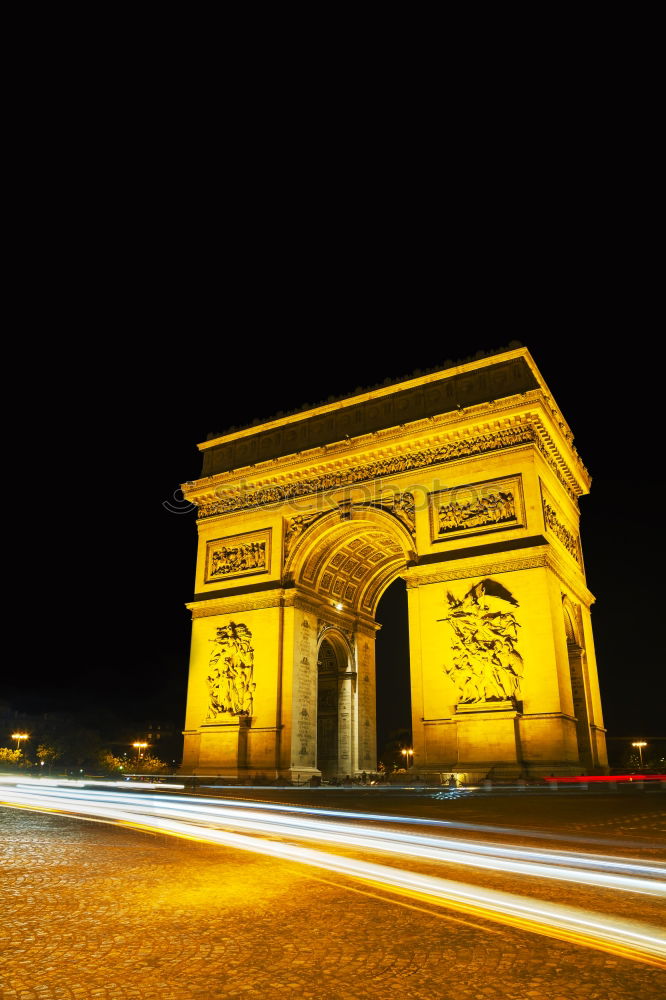 Similar – Arc de Triump with light tracks