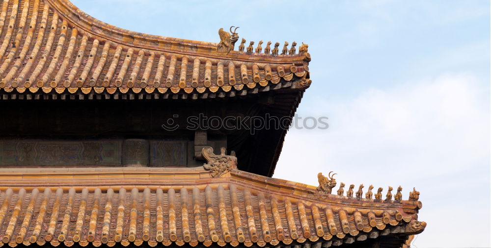 Roof gables in the forbidden city in Beijing