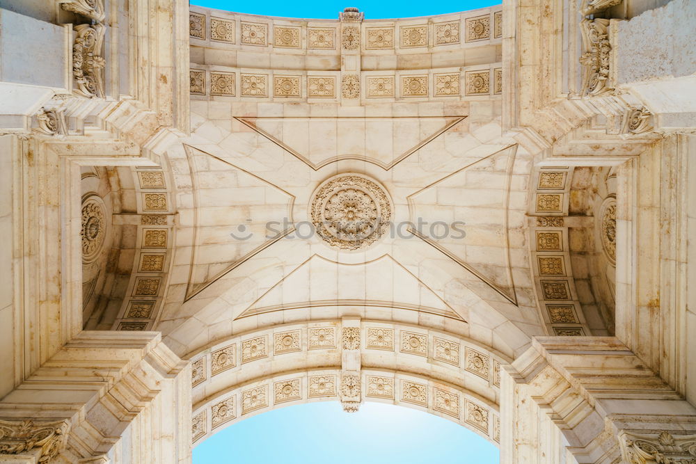 Image, Stock Photo Architectural Details Of Rua Augusta Arch In Lisbon, Portugal