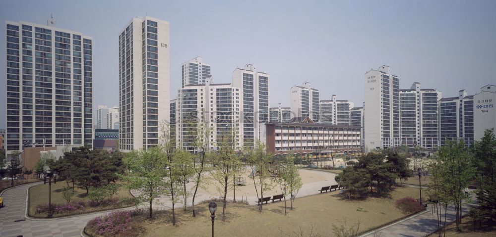 Similar – Image, Stock Photo Panorama prefabricated building